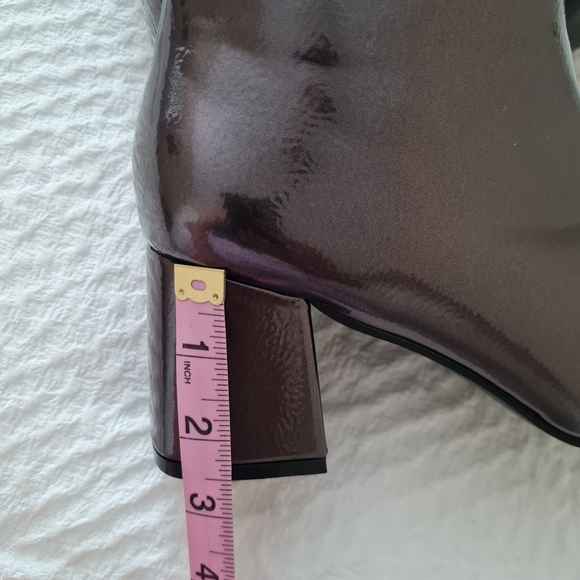 TINSTREE Women Mid Heel Booties Ankle Metalic Gray Sz 8 - Picture 12 of 16